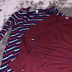 Two long sleeve swing dresses